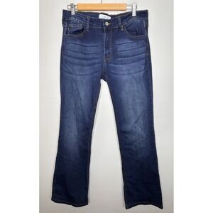 KanCan Jeans Womens Classic Bootcut Stretch Dark Wash Denim Size 32